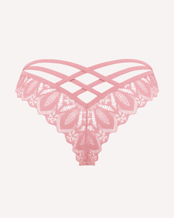 Calyssara – Lace Criss-Cross Cheeky Panties