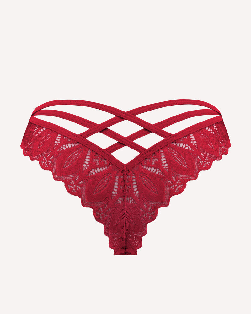 Calyssara – Lace Criss-Cross Cheeky Panties