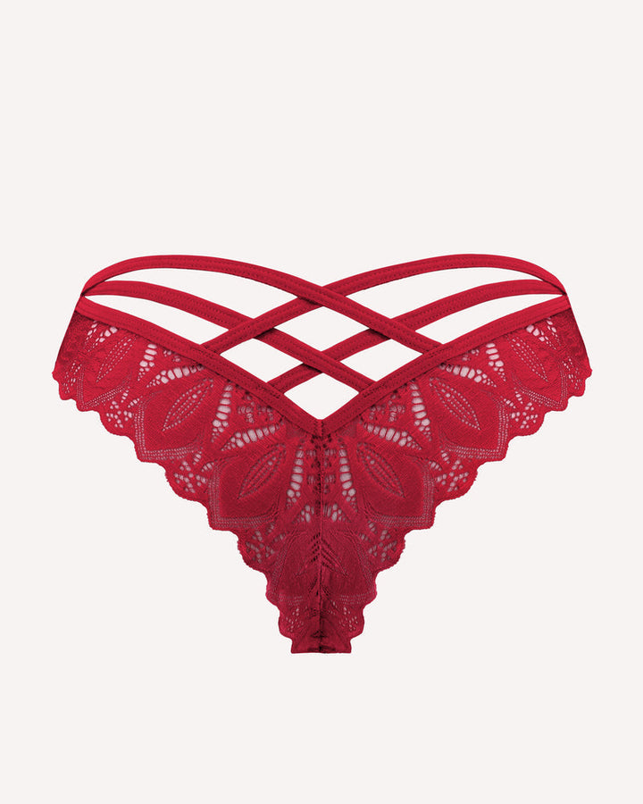 Calyssara – Lace Criss-Cross Cheeky Panties