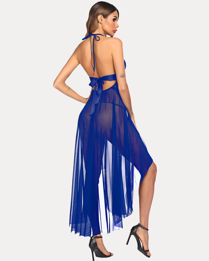 Kaelira – Leopard Deep V Nightwear