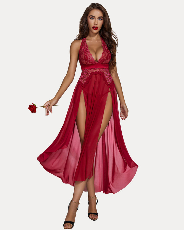 Kaelira – Leopard Deep V Nightwear