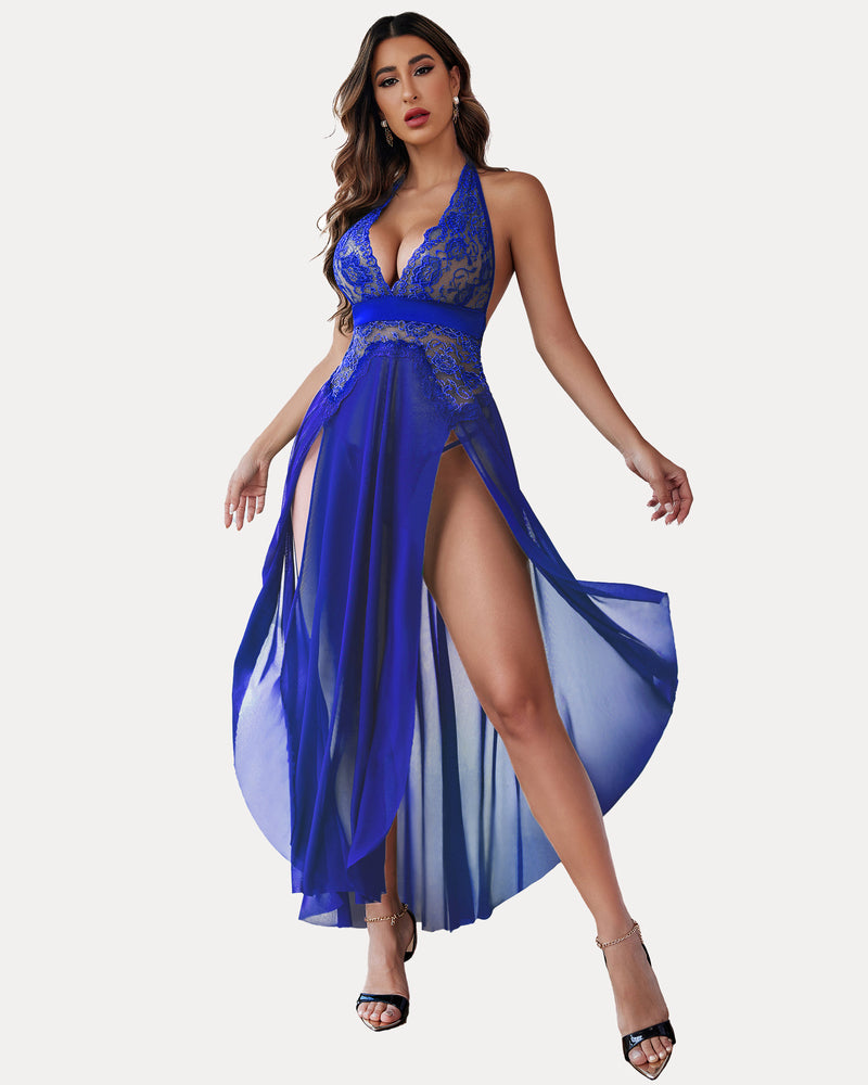 Kaelira – Leopard Deep V Nightwear