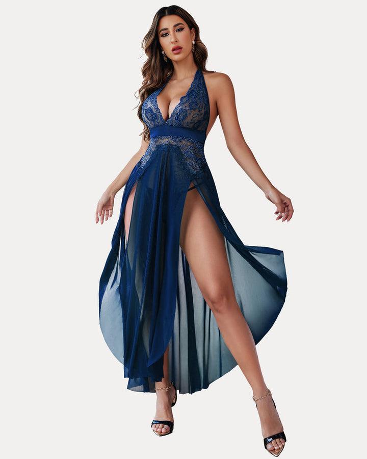 Kaelira – Leopard Deep V Nightwear