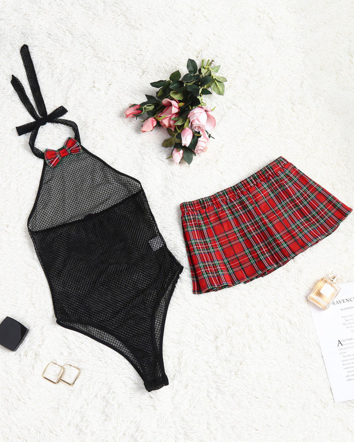 Calirisse – Snap Crotch Bodysuit & Mini Skirt