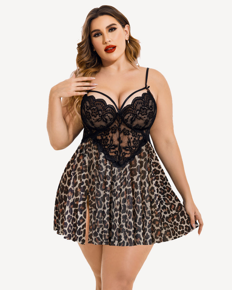 Calyssa – Plus Size Heart Lace Nightdress