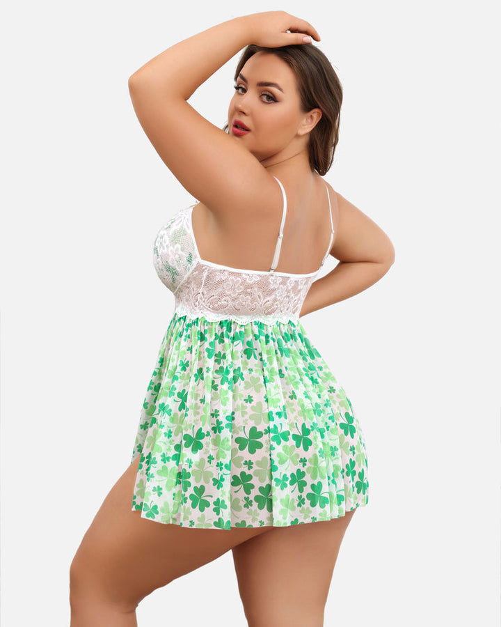 Calyssa – Plus Size Heart Lace Nightdress