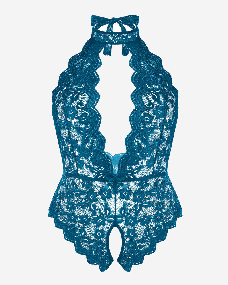 Serenyllith – Plus Size Lace Halter Teddy