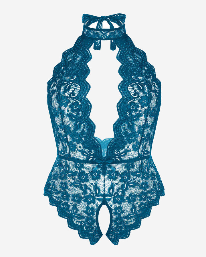 Serenyllith – Plus Size Lace Halter Teddy