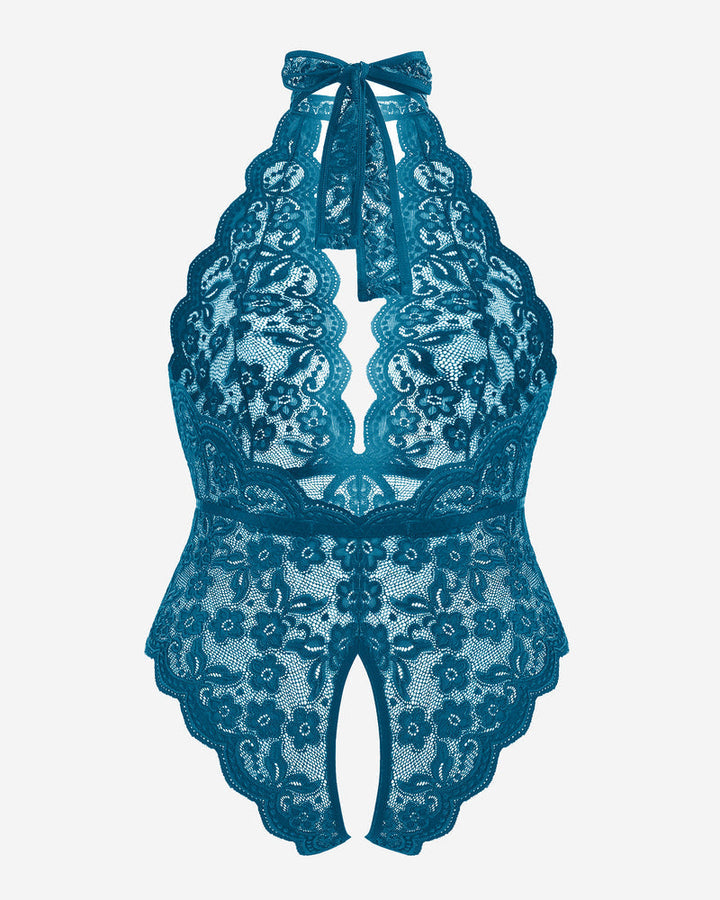 Serenyllith – Plus Size Lace Halter Teddy