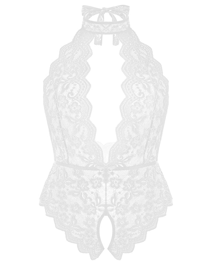 Serenyllith – Plus Size Lace Halter Teddy