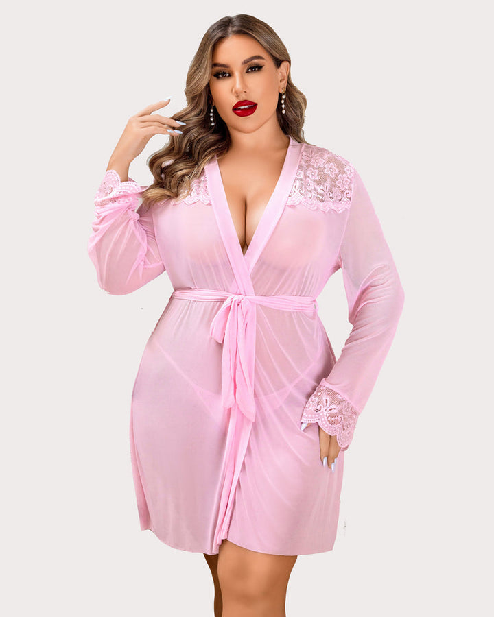 Evarielle – Plus Size Exotic Lace Lingerie Set