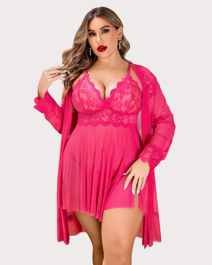 Evarielle – Plus Size Exotic Lace Lingerie Set