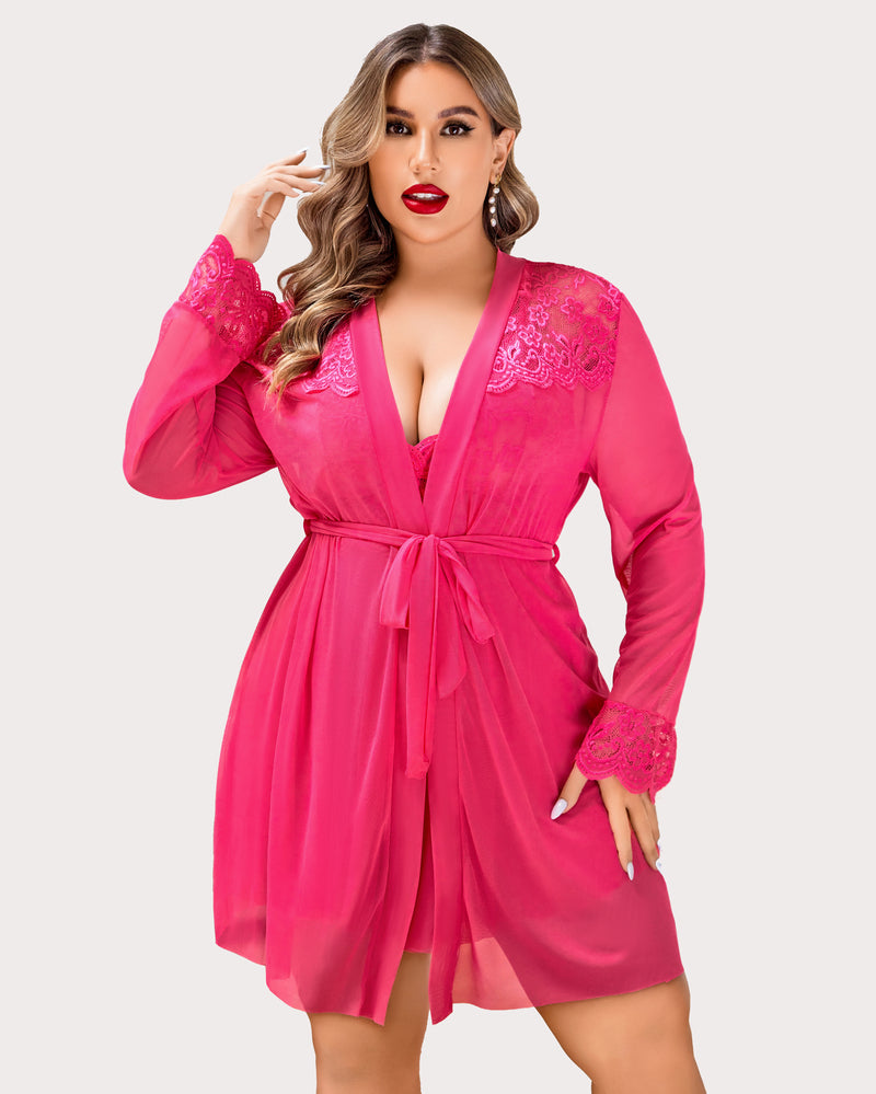 Evarielle – Plus Size Exotic Lace Lingerie Set