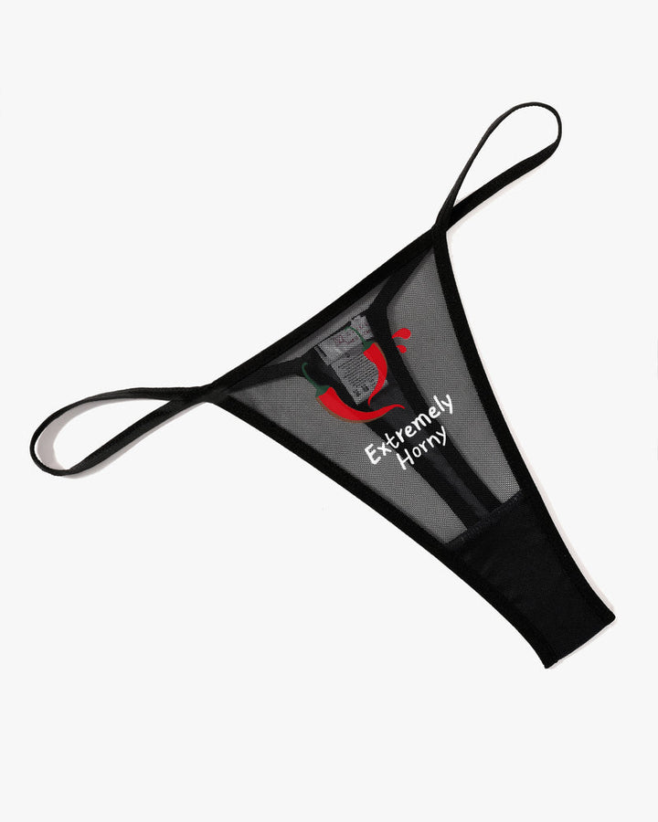 Serenyae – Low-Rise T-Back Mesh Panties