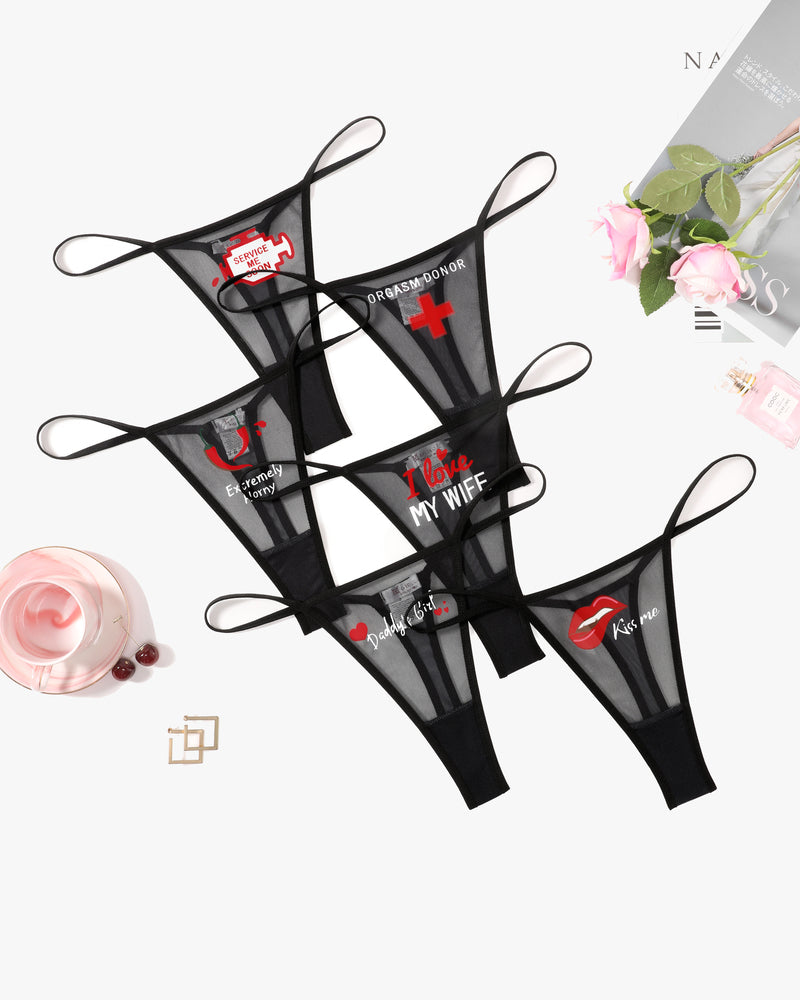 Serenyae – Low-Rise T-Back Mesh Panties