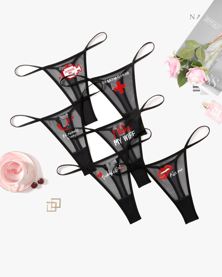 Serenyae – Low-Rise T-Back Mesh Panties