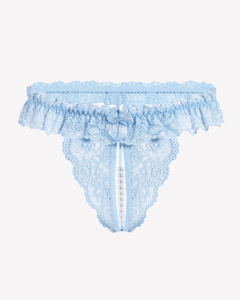 Valerindra – Lace Low-Waist Pearl Thongs