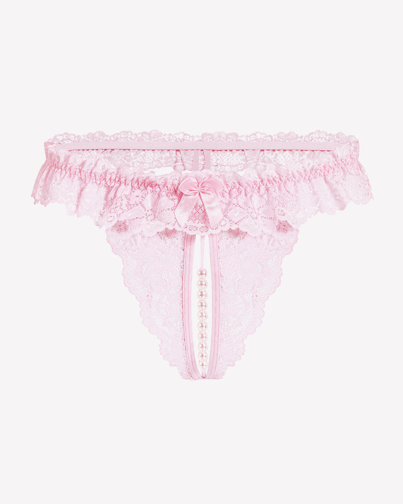 Valerindra – Lace Low-Waist Pearl Thongs