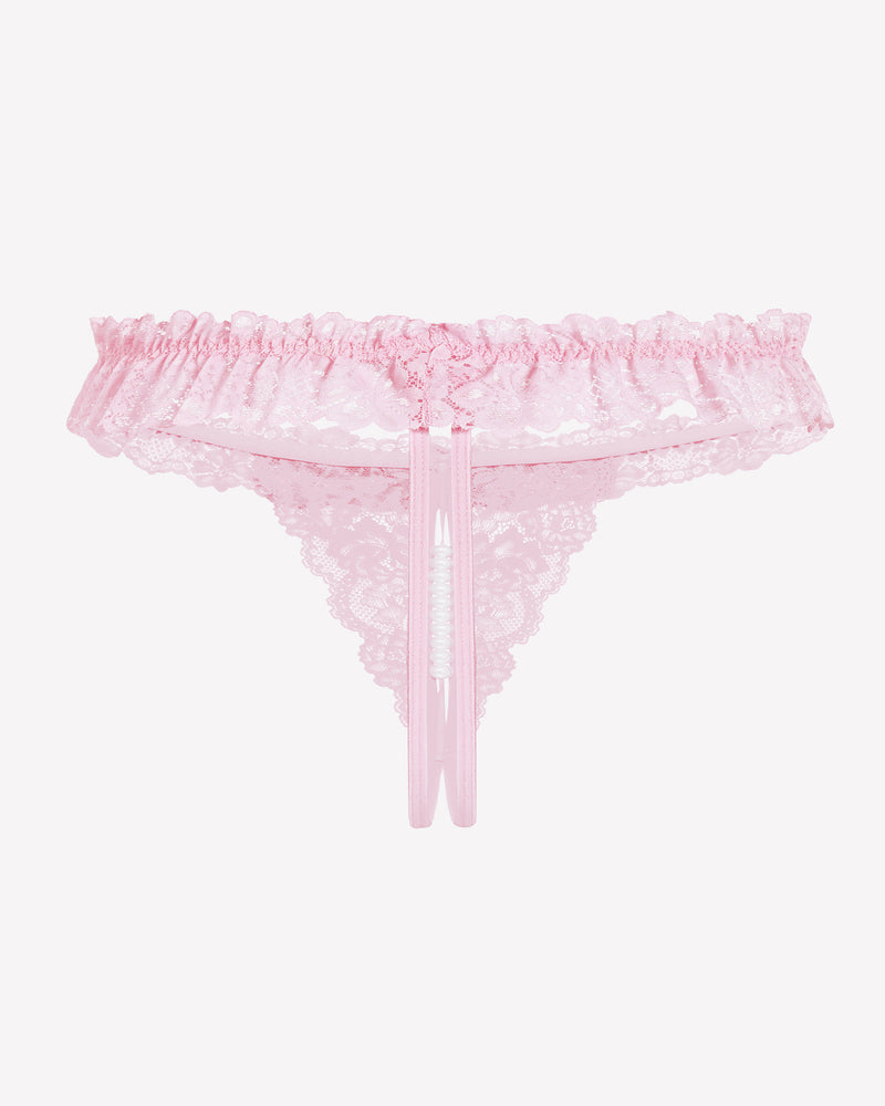 Valerindra – Lace Low-Waist Pearl Thongs