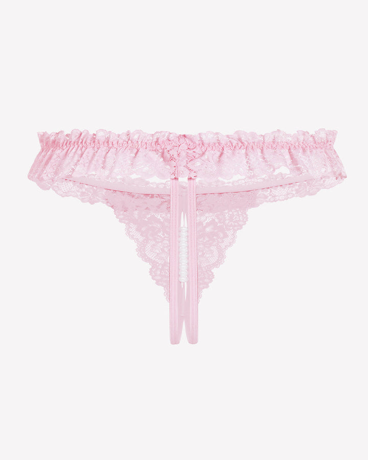 Valerindra – Lace Low-Waist Pearl Thongs