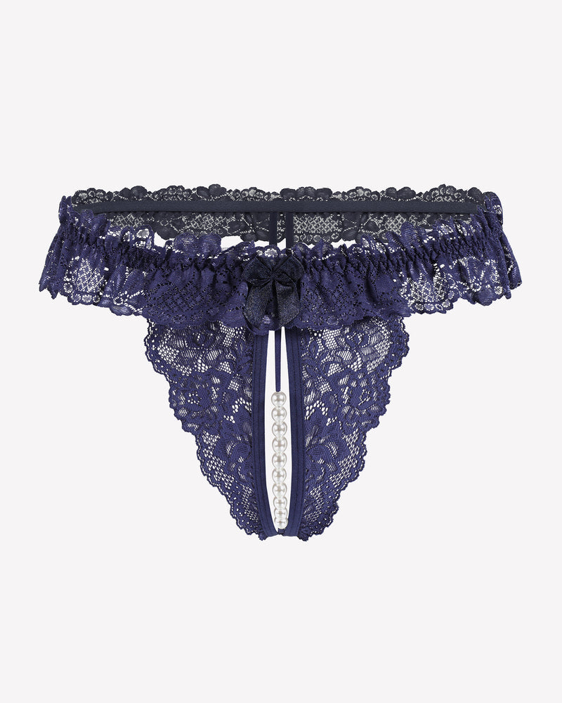 Valerindra – Lace Low-Waist Pearl Thongs
