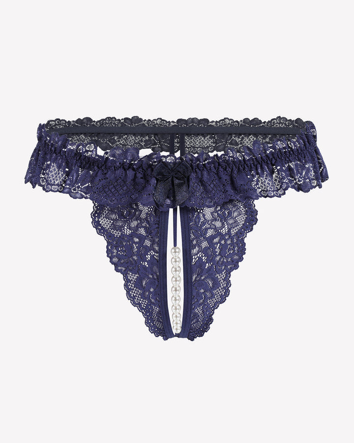 Valerindra – Lace Low-Waist Pearl Thongs