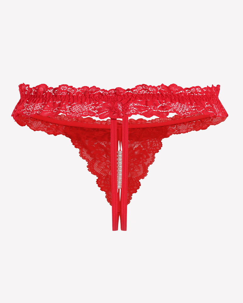 Valerindra – Lace Low-Waist Pearl Thongs