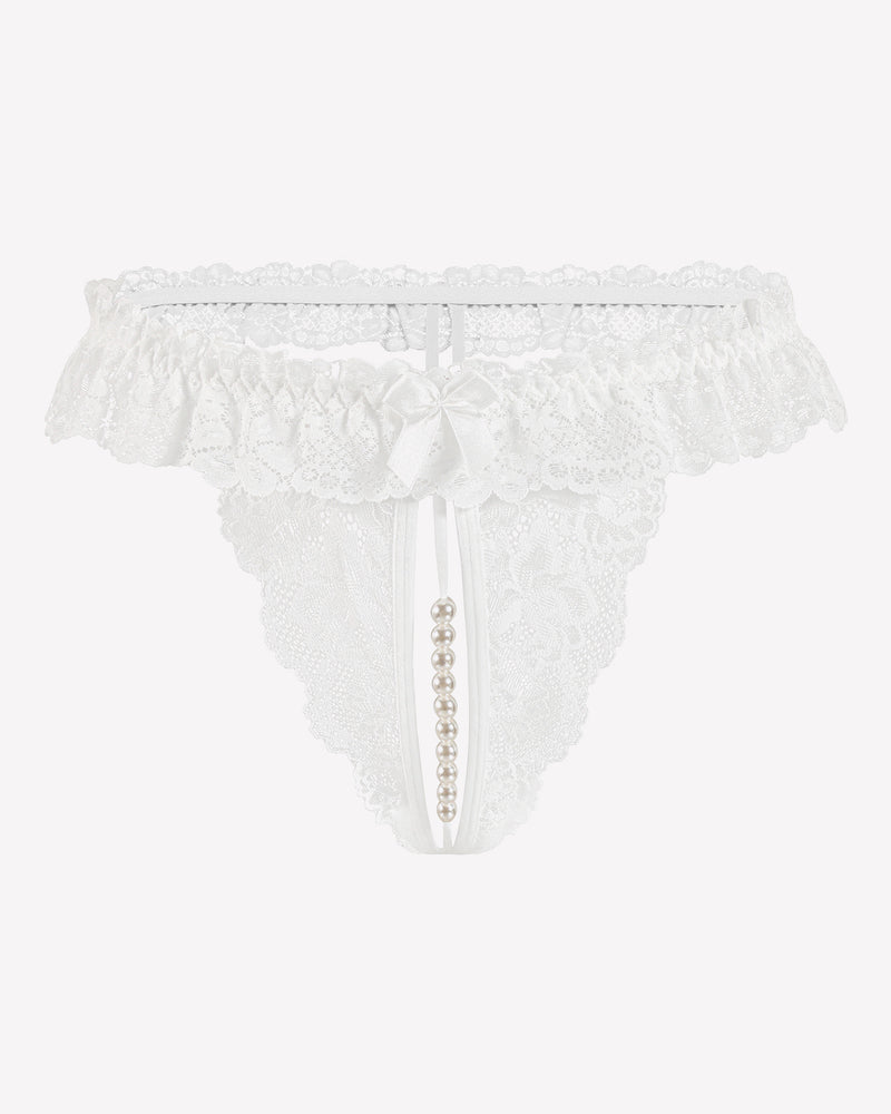 Valerindra – Lace Low-Waist Pearl Thongs