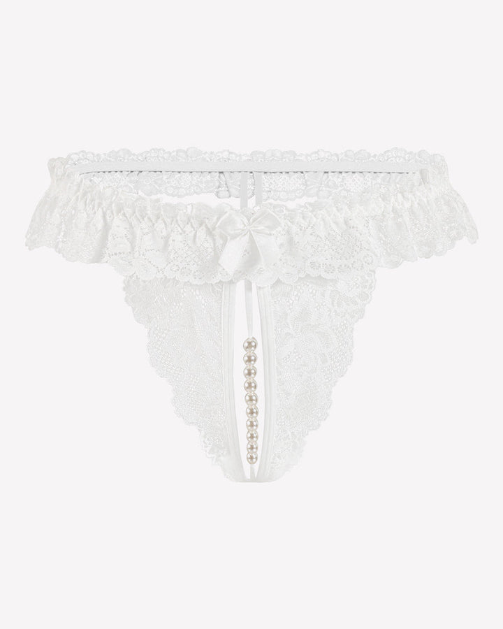 Valerindra – Lace Low-Waist Pearl Thongs