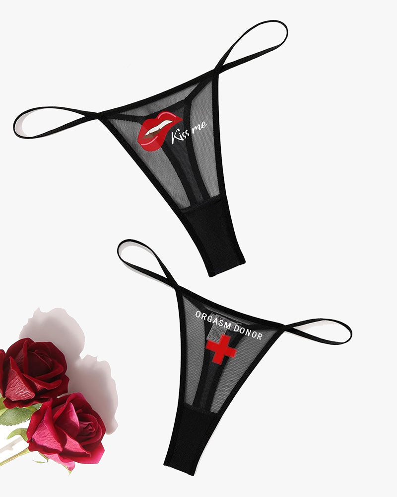Serenyae – Low-Rise T-Back Mesh Panties