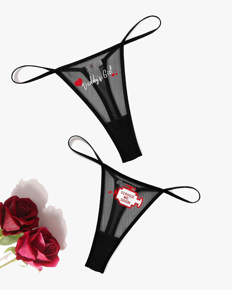 Serenyae – Low-Rise T-Back Mesh Panties