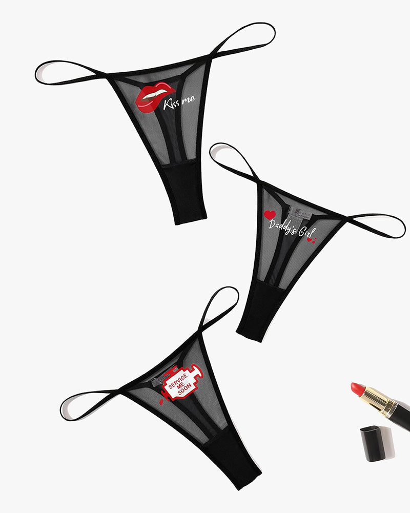 Serenyae – Low-Rise T-Back Mesh Panties