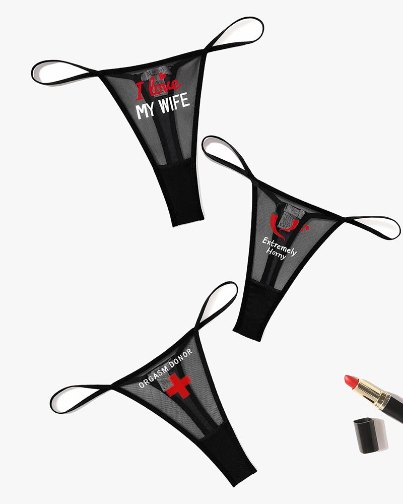 Serenyae – Low-Rise T-Back Mesh Panties