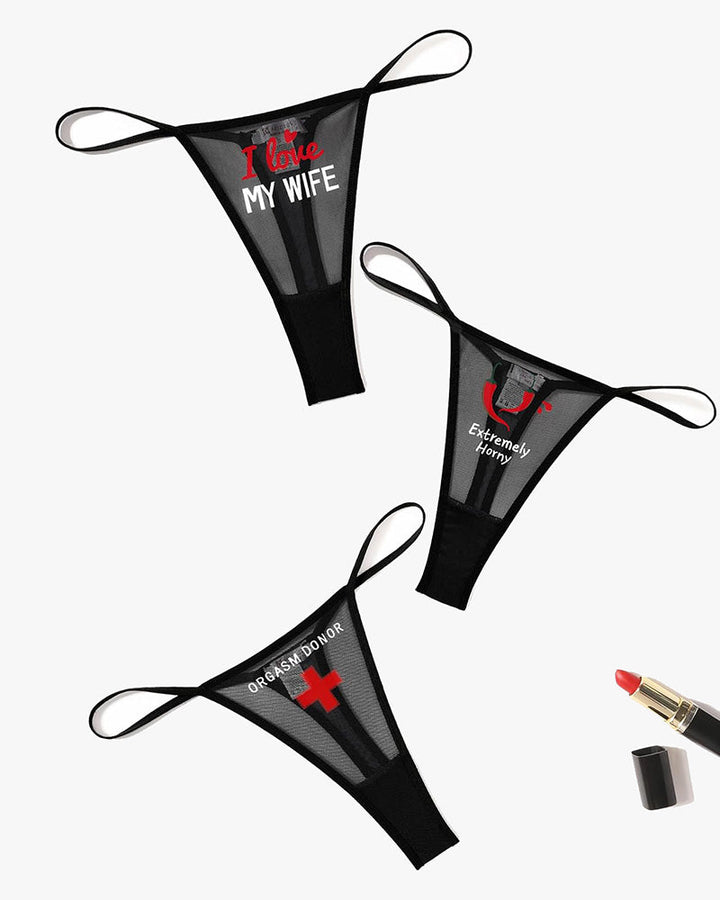 Serenyae – Low-Rise T-Back Mesh Panties
