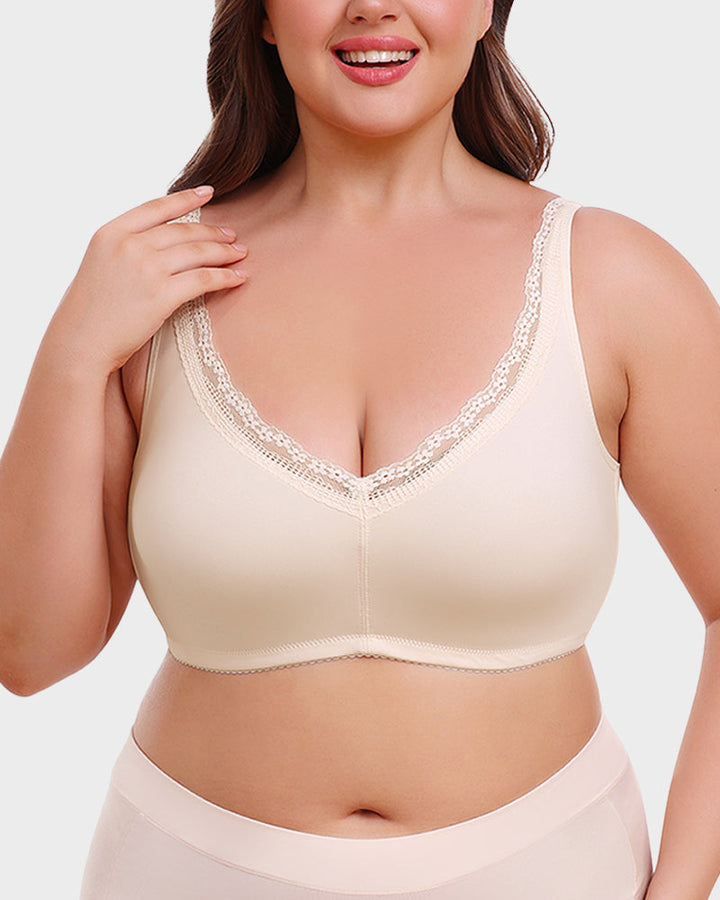 Auriviannea – Full Coverage Lace Trim Minimizer Bra