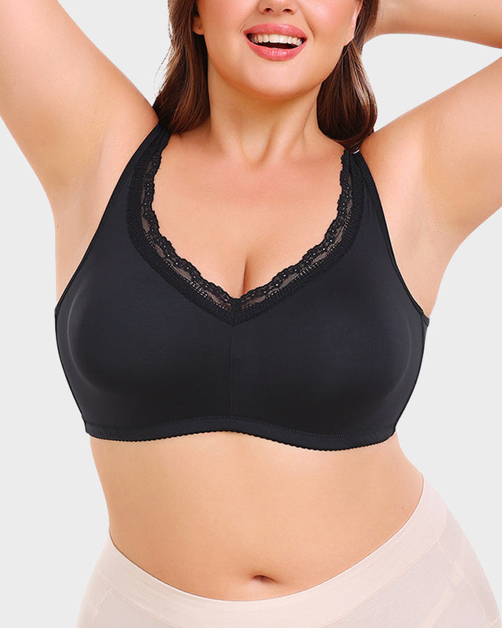 Auriviannea – Full Coverage Lace Trim Minimizer Bra