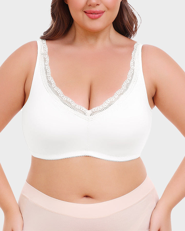 Auriviannea – Full Coverage Lace Trim Minimizer Bra