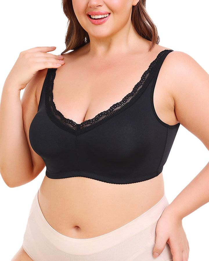Auriviannea – Full Coverage Lace Trim Minimizer Bra