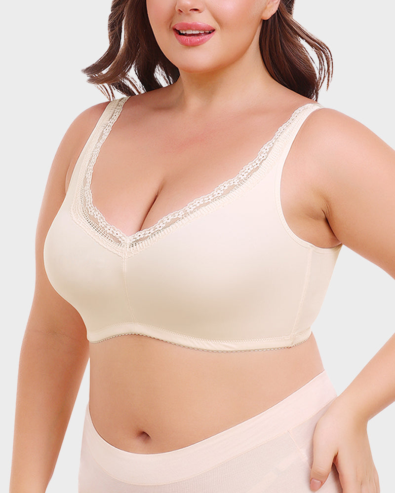 Auriviannea – Full Coverage Lace Trim Minimizer Bra