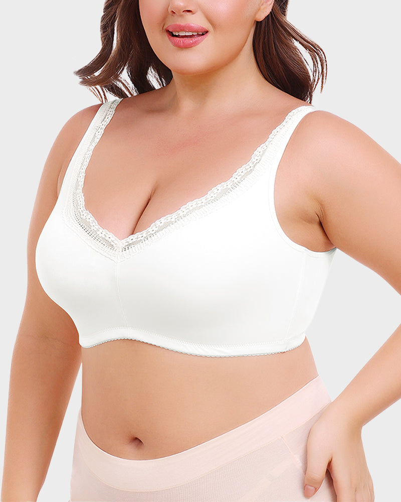 Auriviannea – Full Coverage Lace Trim Minimizer Bra