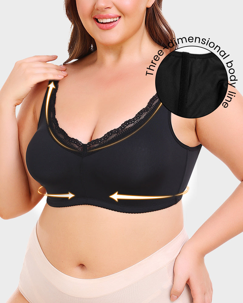 Auriviannea – Full Coverage Lace Trim Minimizer Bra