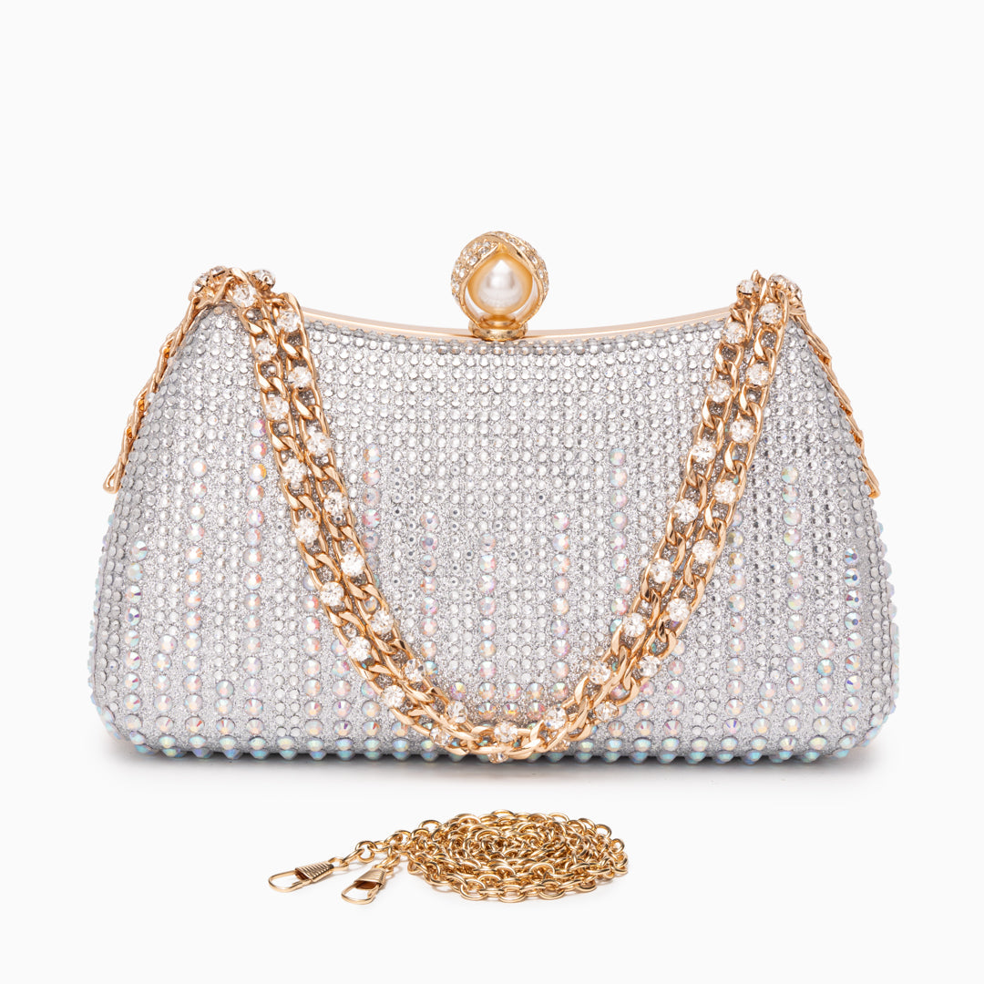 Armes Pearl-Glow Clutch Bag