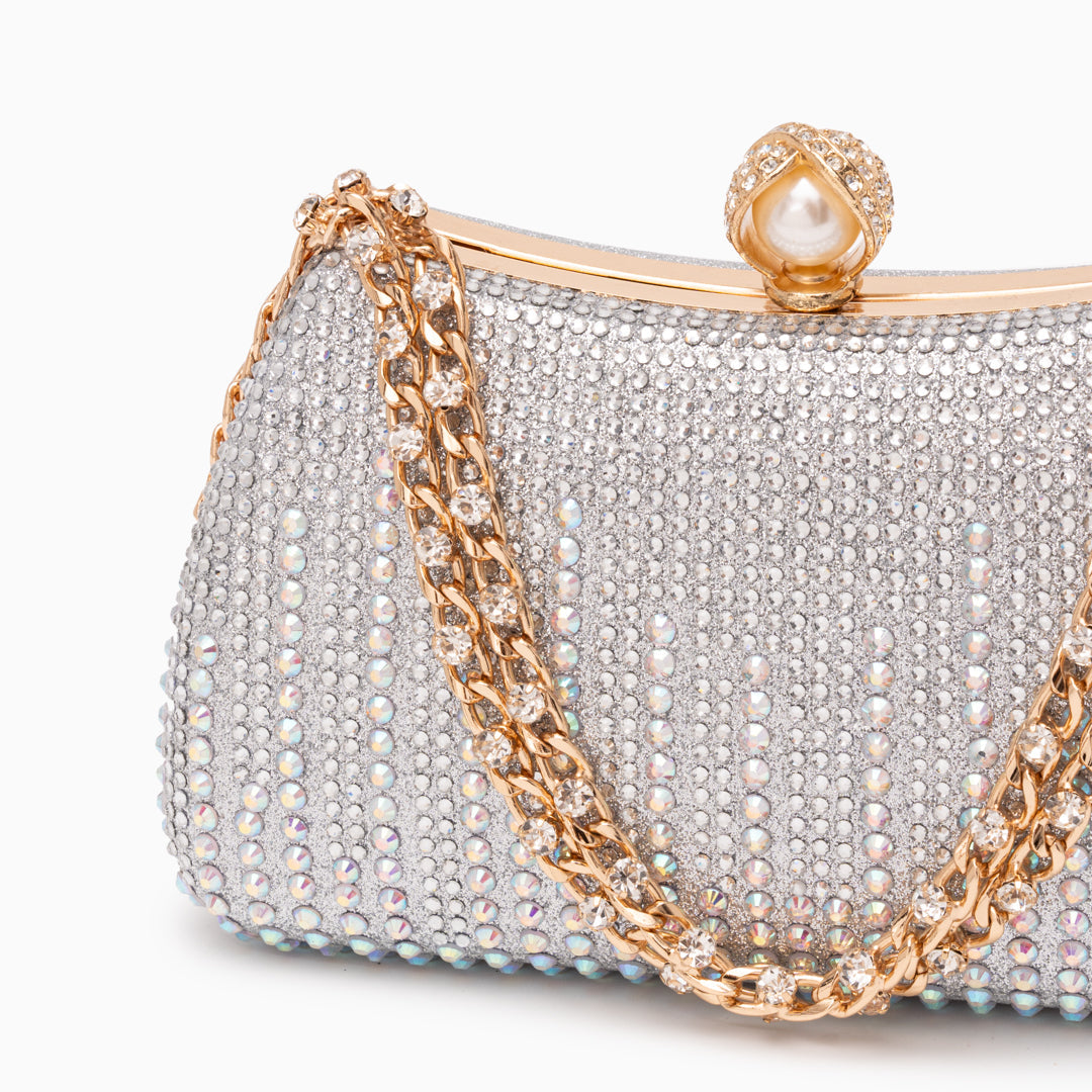 Armes Pearl-Glow Clutch Bag