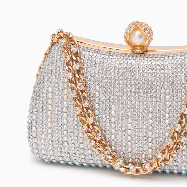 Armes Pearl-Glow Clutch Bag