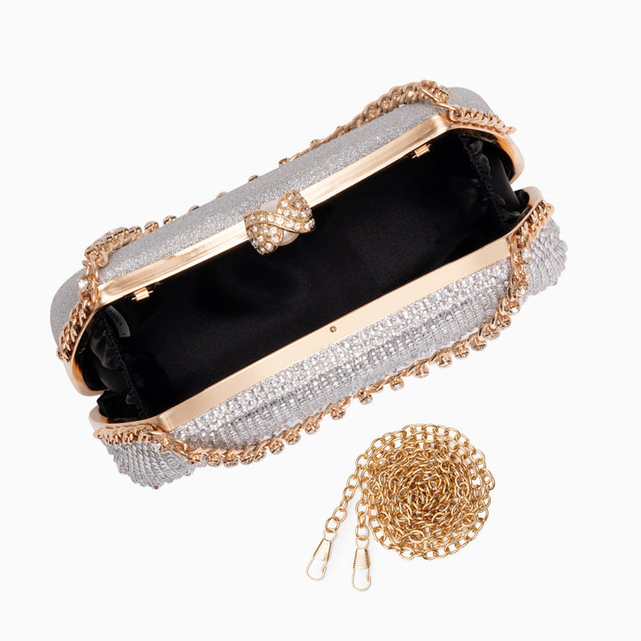 Armes Pearl-Glow Clutch Bag