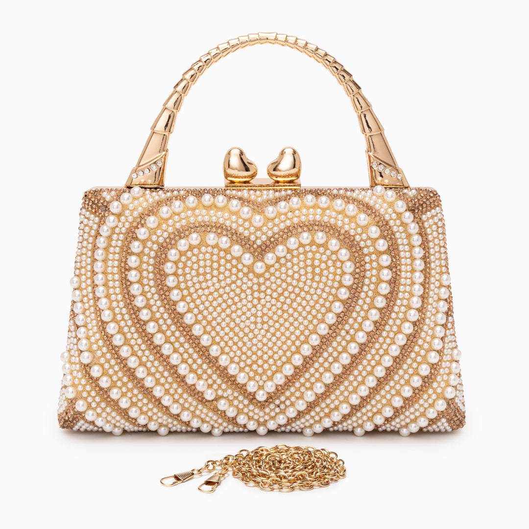 Katy Pearl Heart Handbag