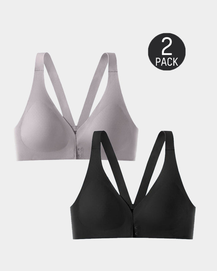 Auralisse – Deep V Front Closure Push-Up Bra