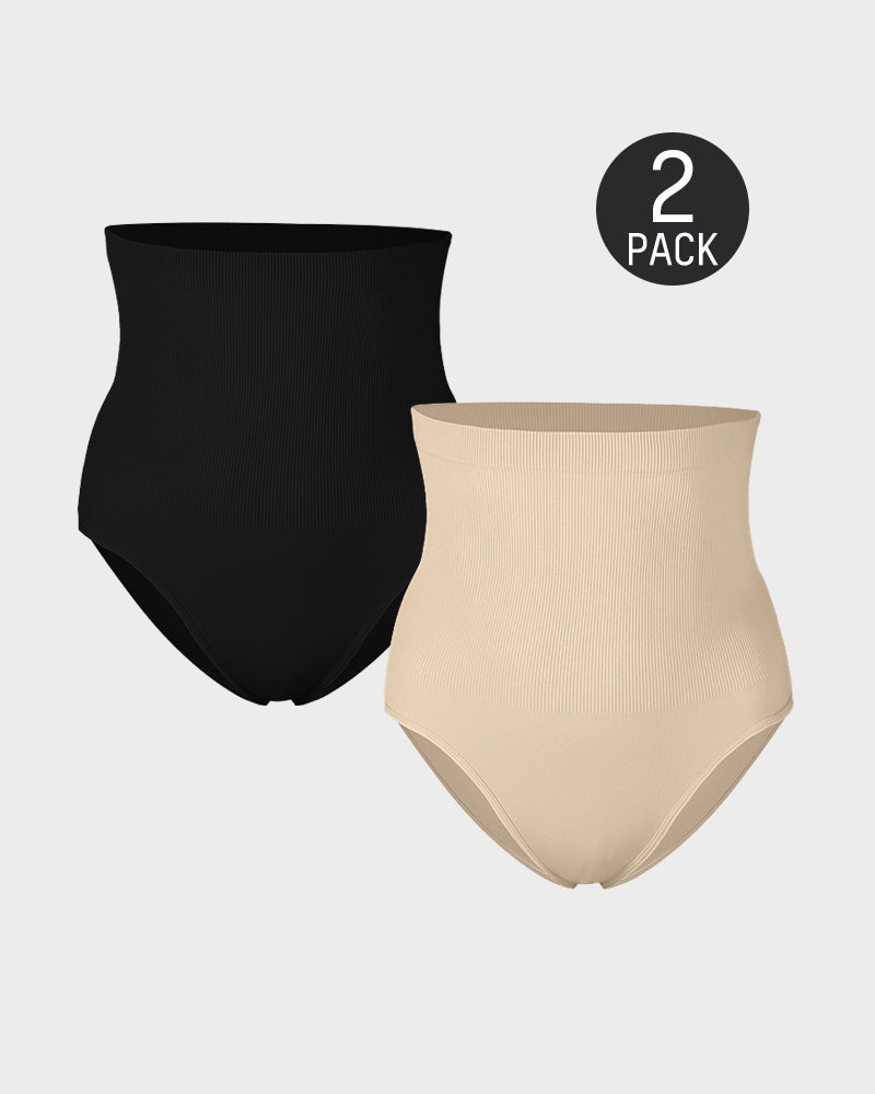 Cyralynthaes – Two-Pack High-Waist Tummy Control Briefs