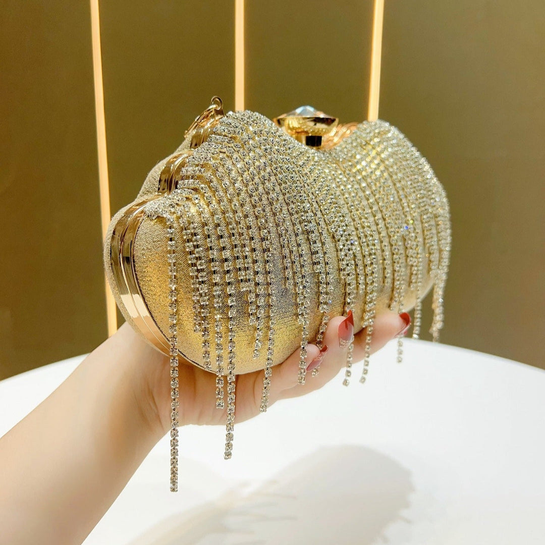 Ambrinee Fringe Clutch Bag