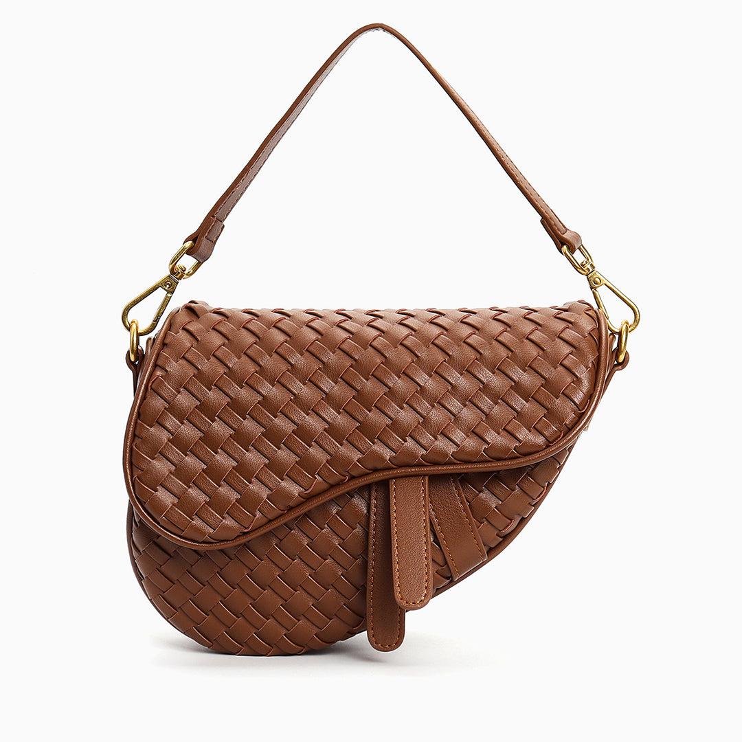 Madelyn Woven Saddle Bag